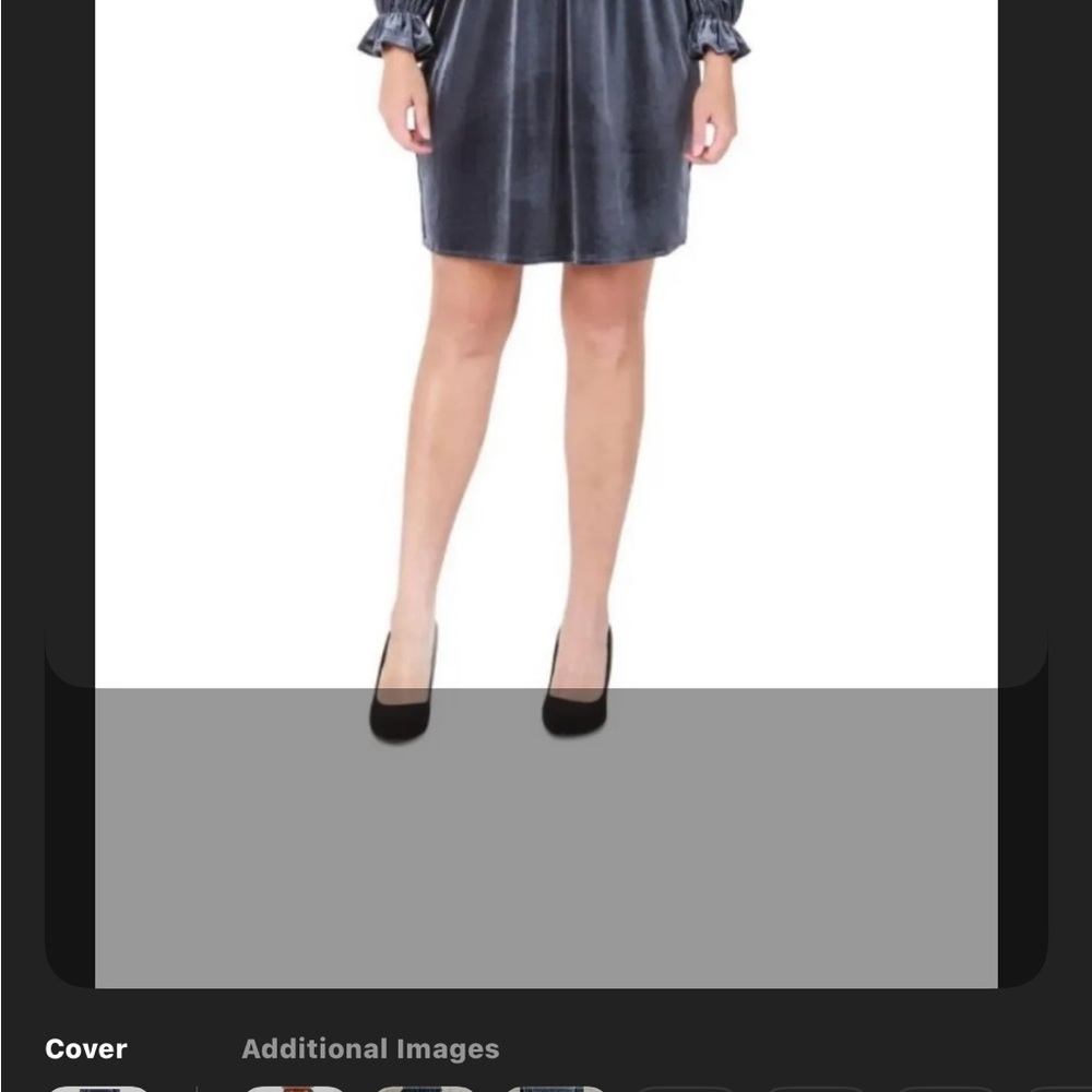 Elegant Gray Velvet Skirt